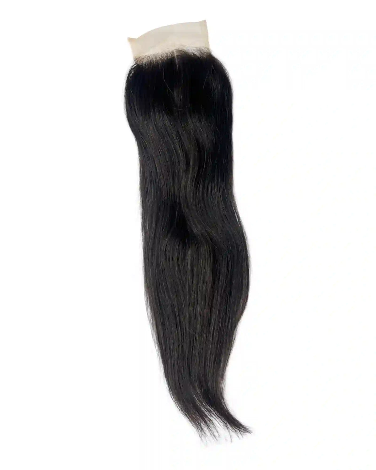 Closure HD 4x4 brun foncé #1B lisse Raw Hair 100% naturel. Dentelle invisible, installation facile débutantes. Durée 3-5 ans. Finition professionnelle. France.