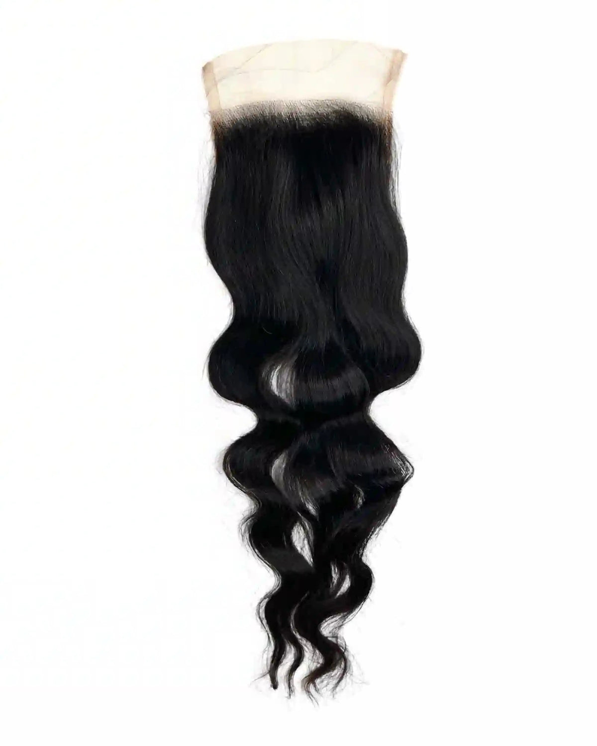 Closure HD 5x5 ondulée brun foncé #1B Raw Hair 100% naturel. Dentelle invisible, ondulations naturelles, polyvalence optimale. Durée 3-5 ans. France.