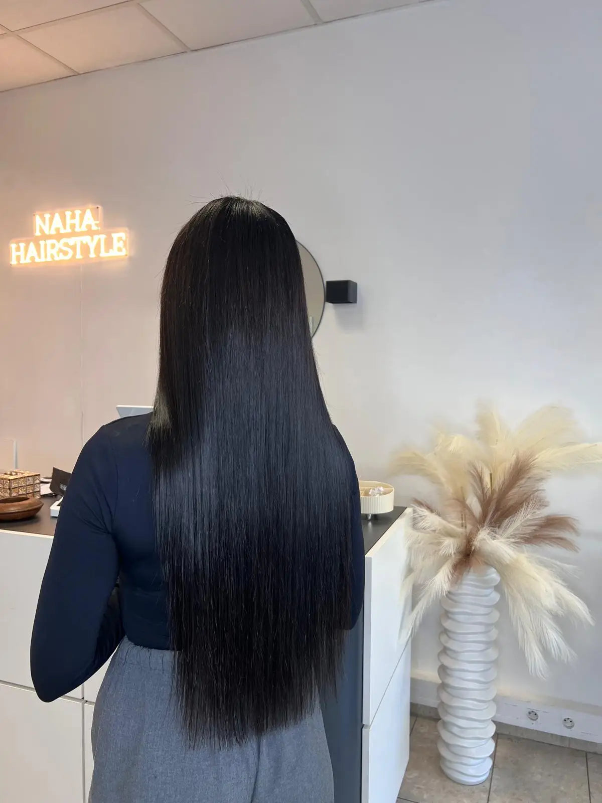 Extensions Raw Hair Lisses Brun Foncé #1B - Luxe Naturel -Nahahair