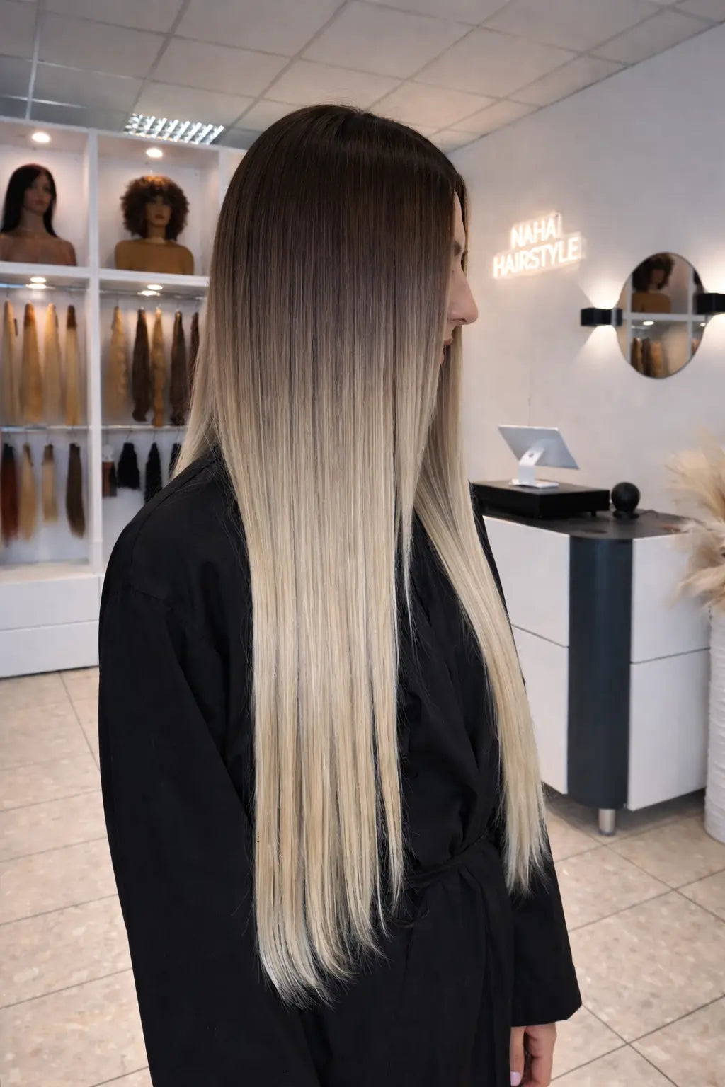 Extensions Raw Hair Lisses Tie and Dye #4/613 - Ombré Progressif -Nahahair
