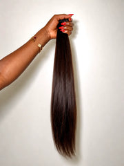Extensions Raw Hair Lisses Châtain #2 - Brun Chocolat Profond -Nahahair